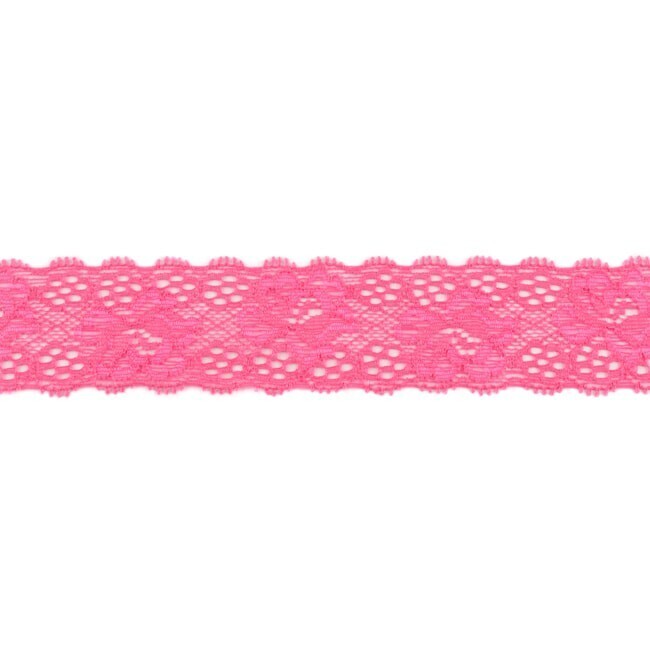 Spitze elastisch 35 mm Pink