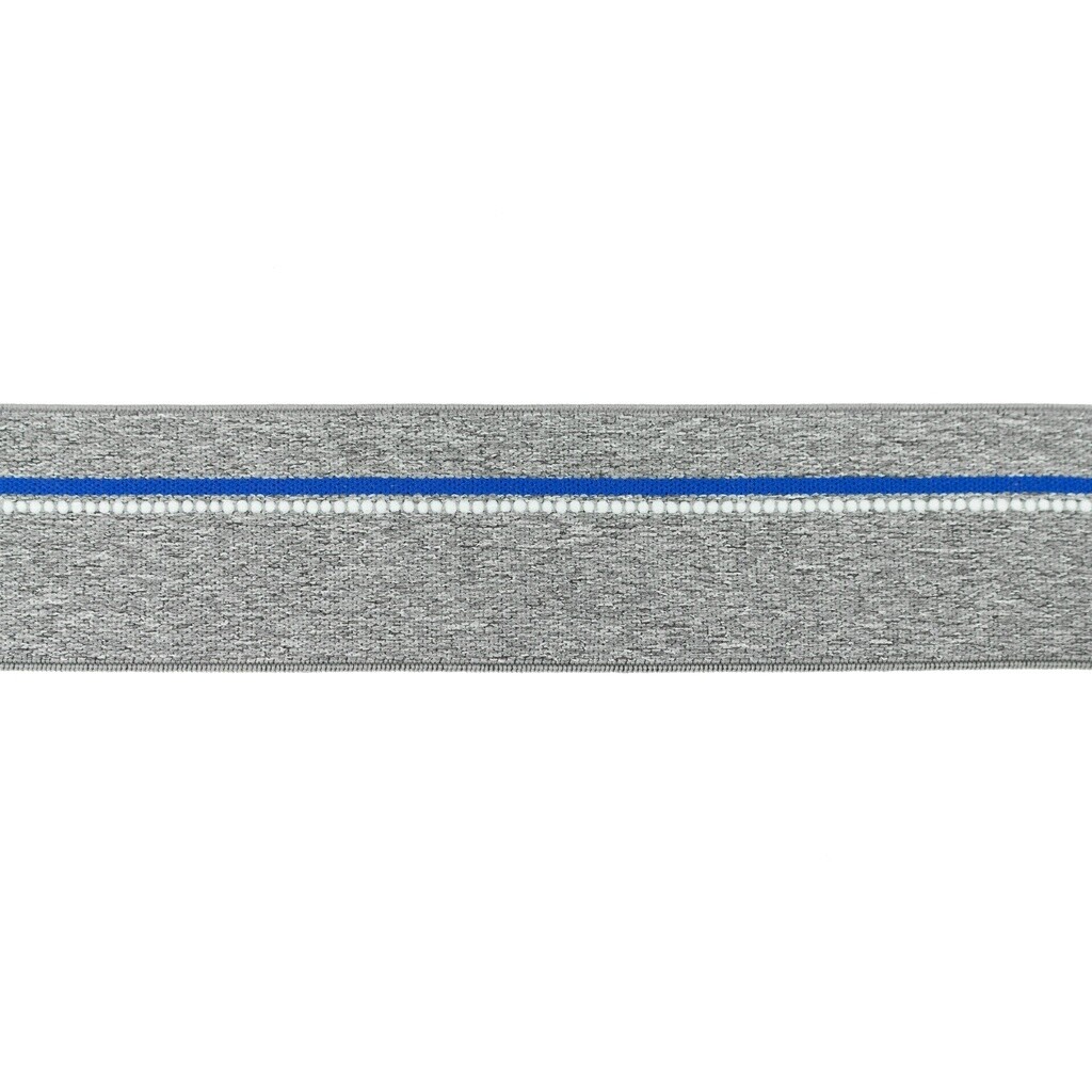 Gummi Grau Streifen  4 cm