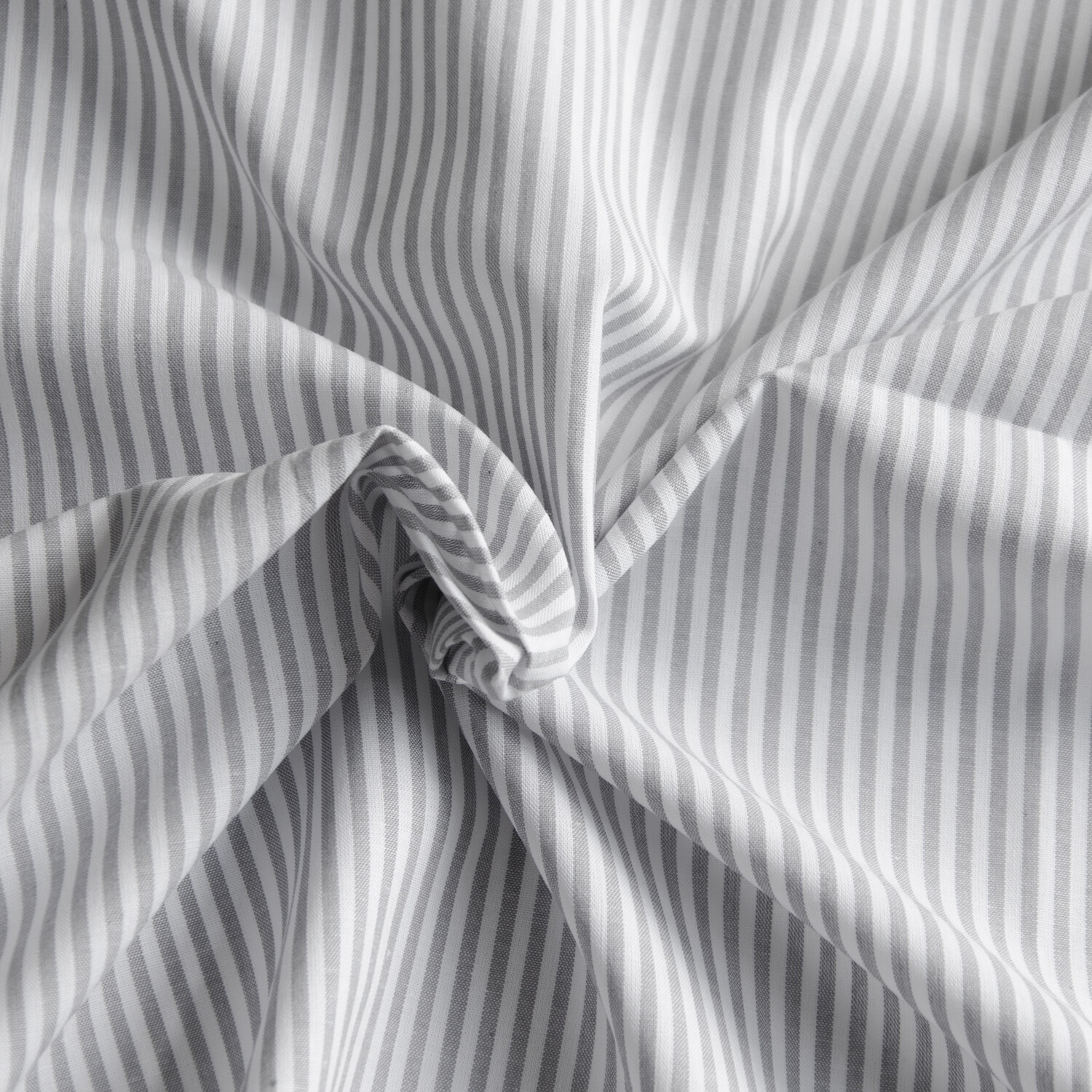 Baumwolle Ida Stripe grau Rest 90 cm