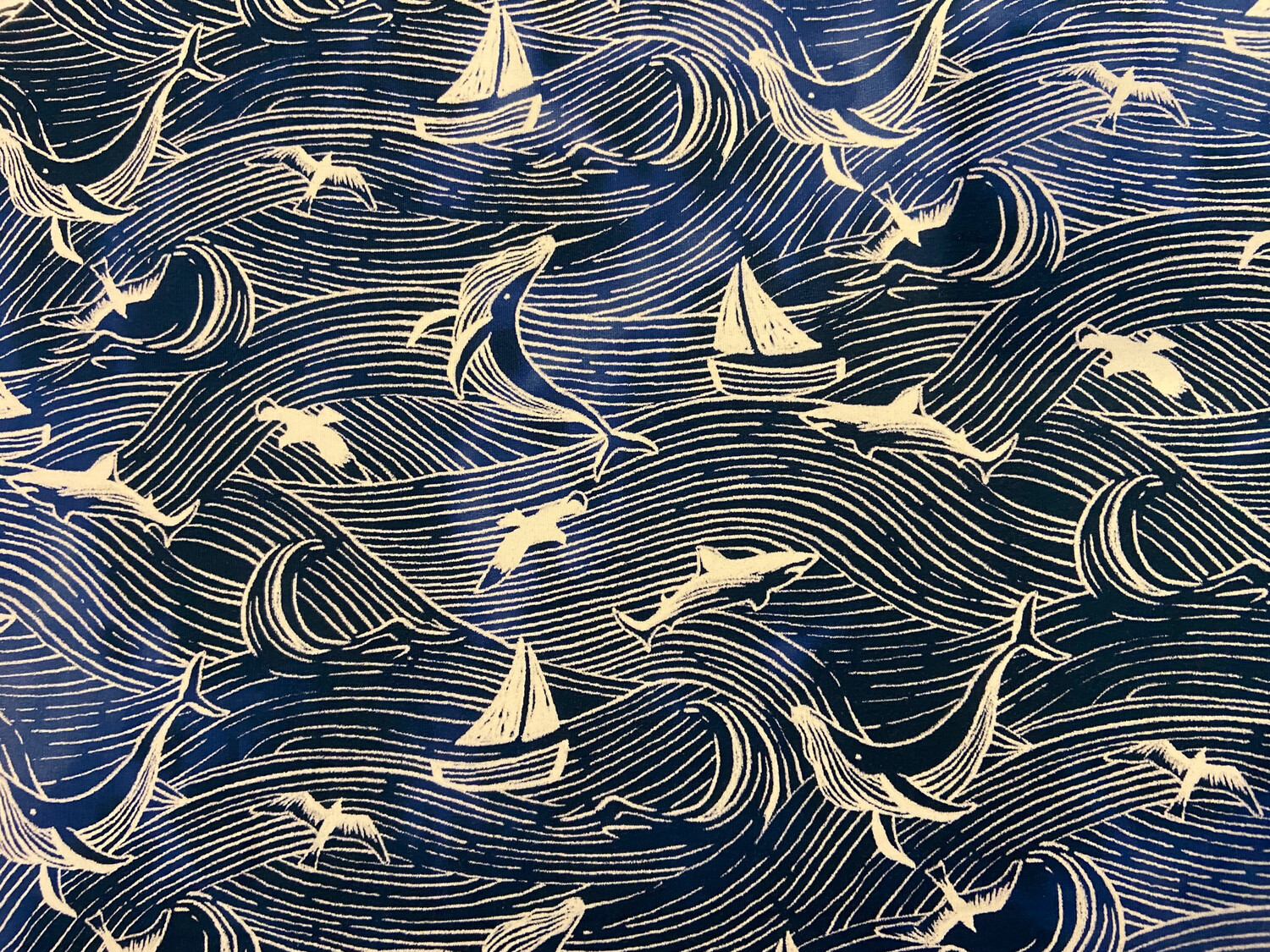 Sommersweat Ocean / Boot / Wal / Möwe von  Hilco