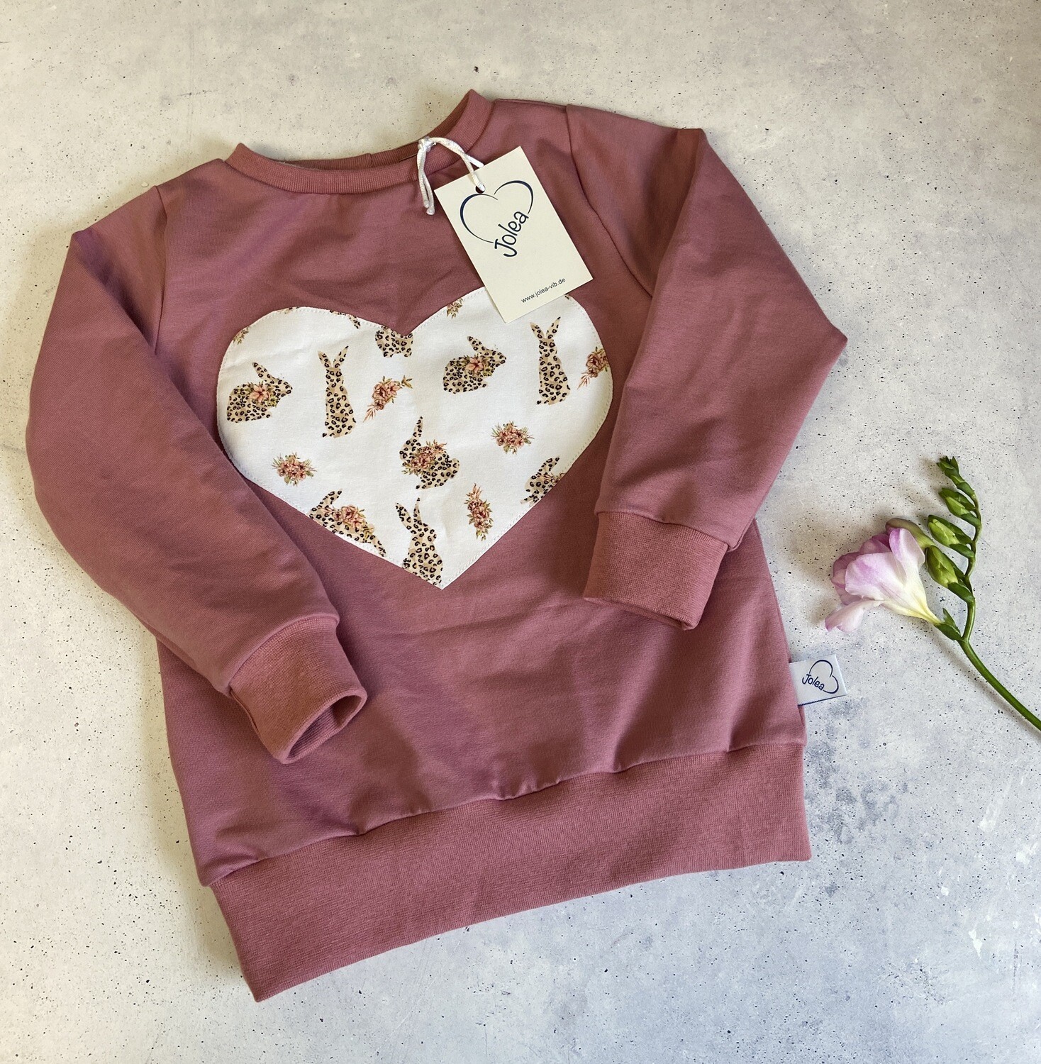 Sofortkauf Pullover Hase Leo / Herzapplikation  Gr.104 