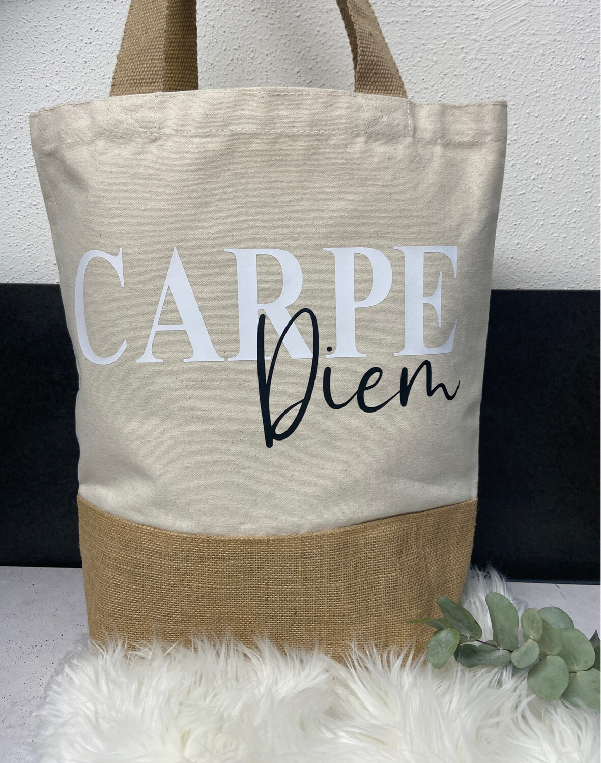 Jute Canvas Tasche CARPE Diem