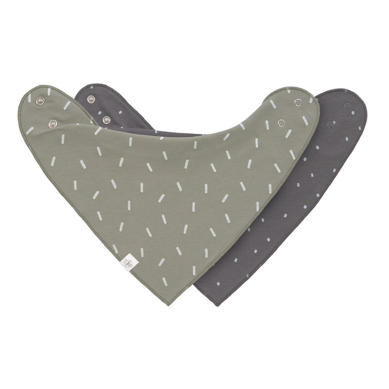 Dreieckstuch Baby (2 Stk) GOTS - Bandana Cozy Colors, Speckles Olive