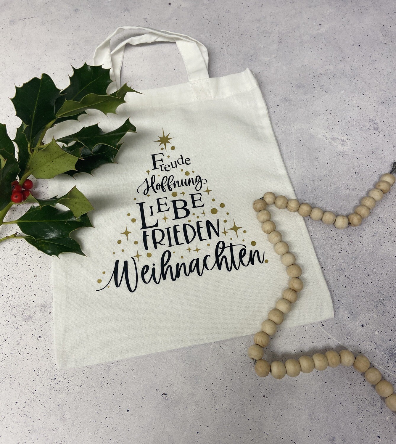 Weihnachtstasche / Gold
