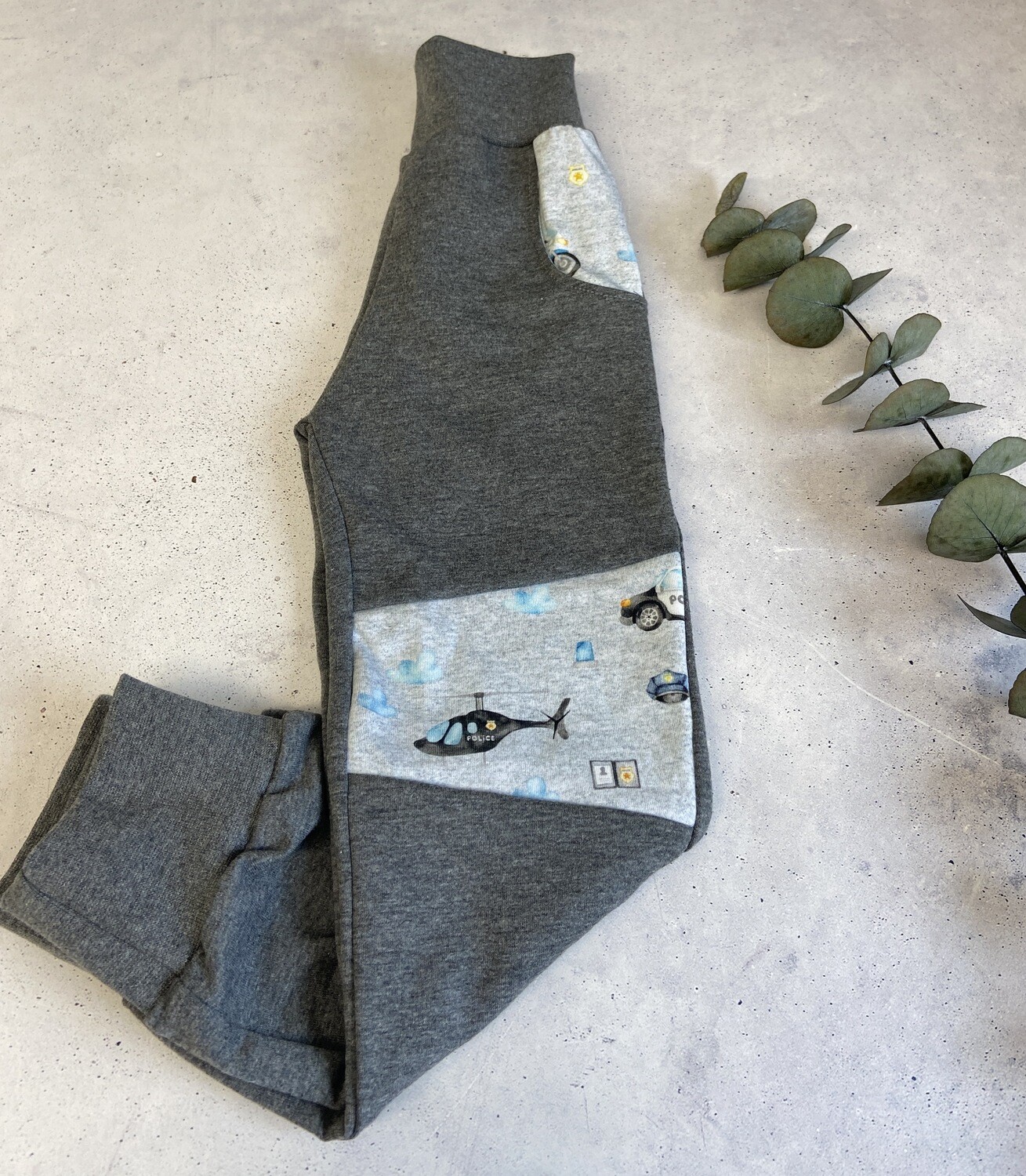 Kniepatches + Taschen Hose Polizei Gr. 56 - 128