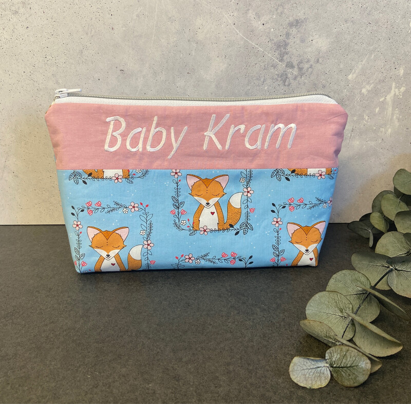 Kulturbeutel  / Windeltasche/ Personalisierbar / Baby / Geburt / Fuchs 