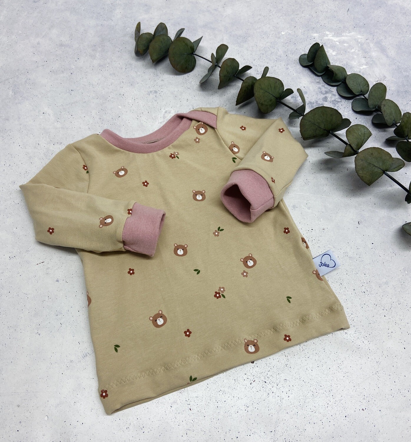 Baby Langarmshirt Bären Gr.56 - 92