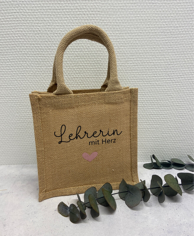 Jute Tasche / Lehrerin mit Herz / Erzieherin mit Herz ♥️