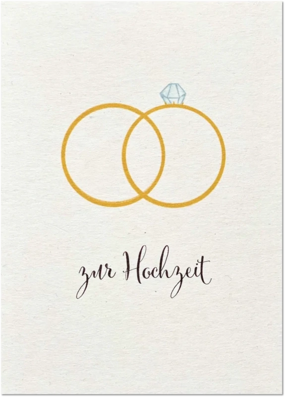 Grußkarte Ringe Zur Hochzeit
