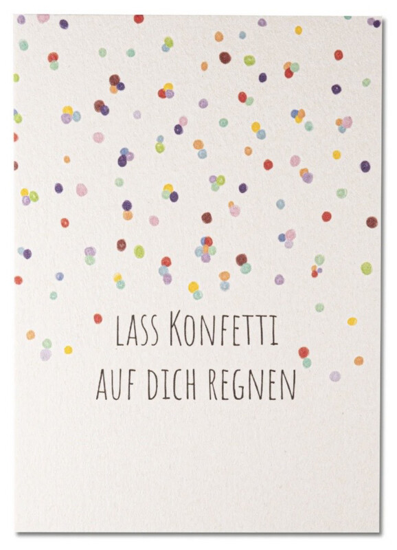 Grußkarte Konfettiregen