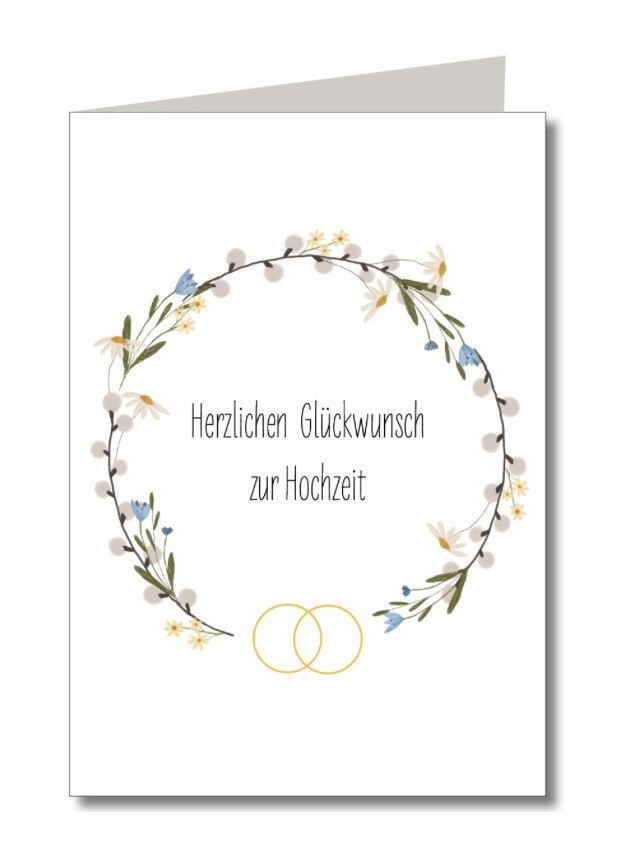 Klappkarte Hochzeitskranz