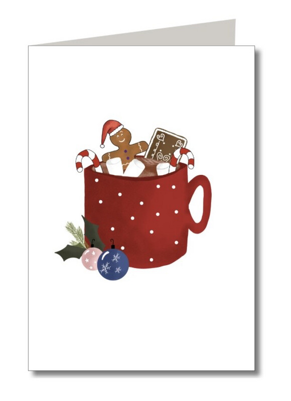 Klappkarte Weihnachtstasse