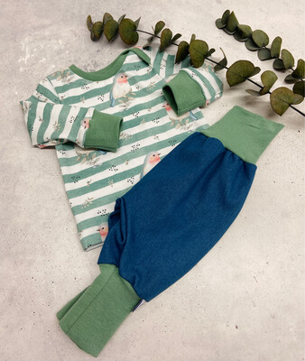 Sofortkauf Set Langarmshirt Rotkehlchen Pumphose Gr.62/68 Sofortkauf Set Langarmshirt Rotkehlchen Pumphose Gr.62/68