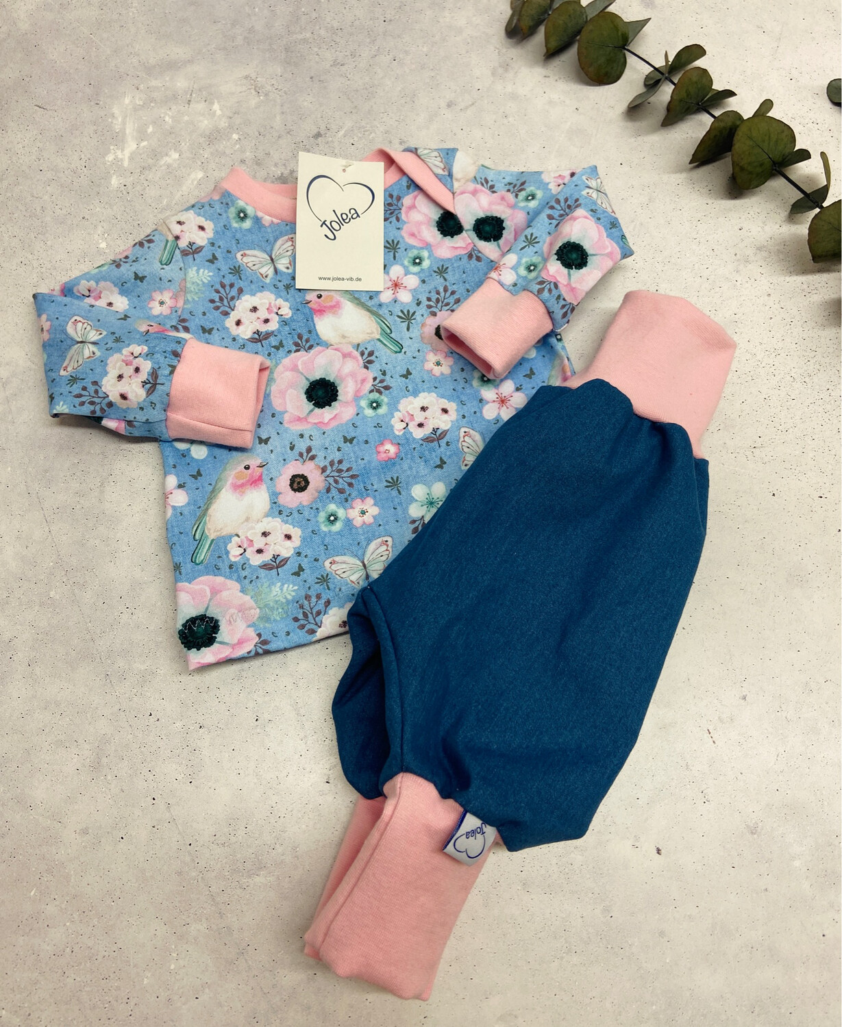 Sofortkauf Set Langarmshirt Rotkehlchen Pumphose Gr.62/68
