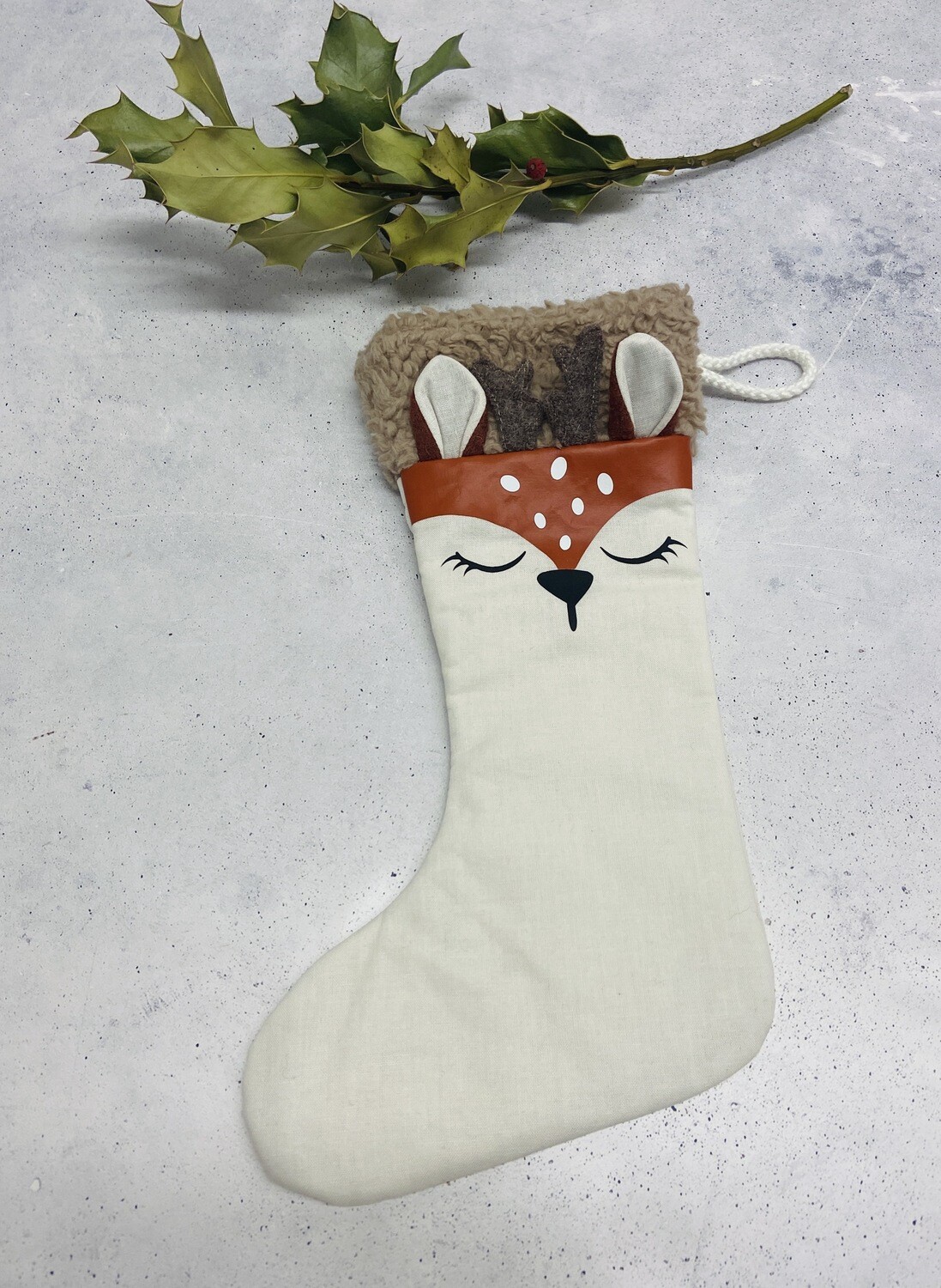 Nikolausstiefel mit Rehmotiv + Name möglich