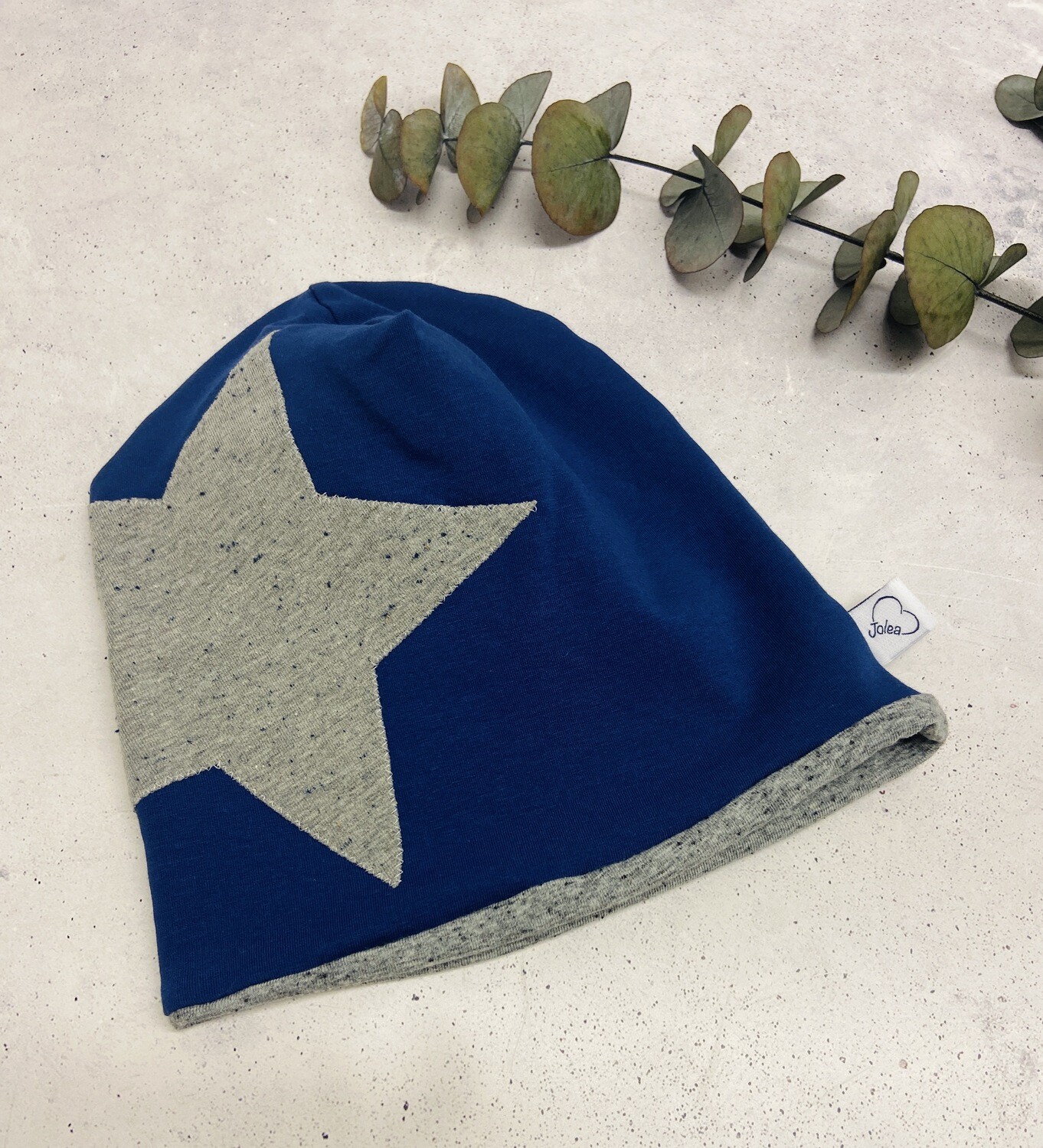 Sofortkauf WendeBeanie Stern Blau KU: 46-48 cm