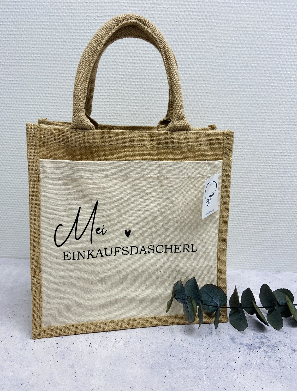 Jute Canvas Mini Bag / Mei EINKAUFSDASCHERL