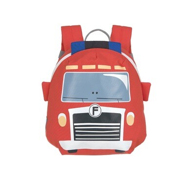 Kindergartenrucksack Tiny - Feuerwehrauto, Rot