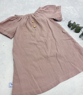 Kleid aus Musselin Gr. 80 - 140 möglich in vielen verschiedenen Farben
