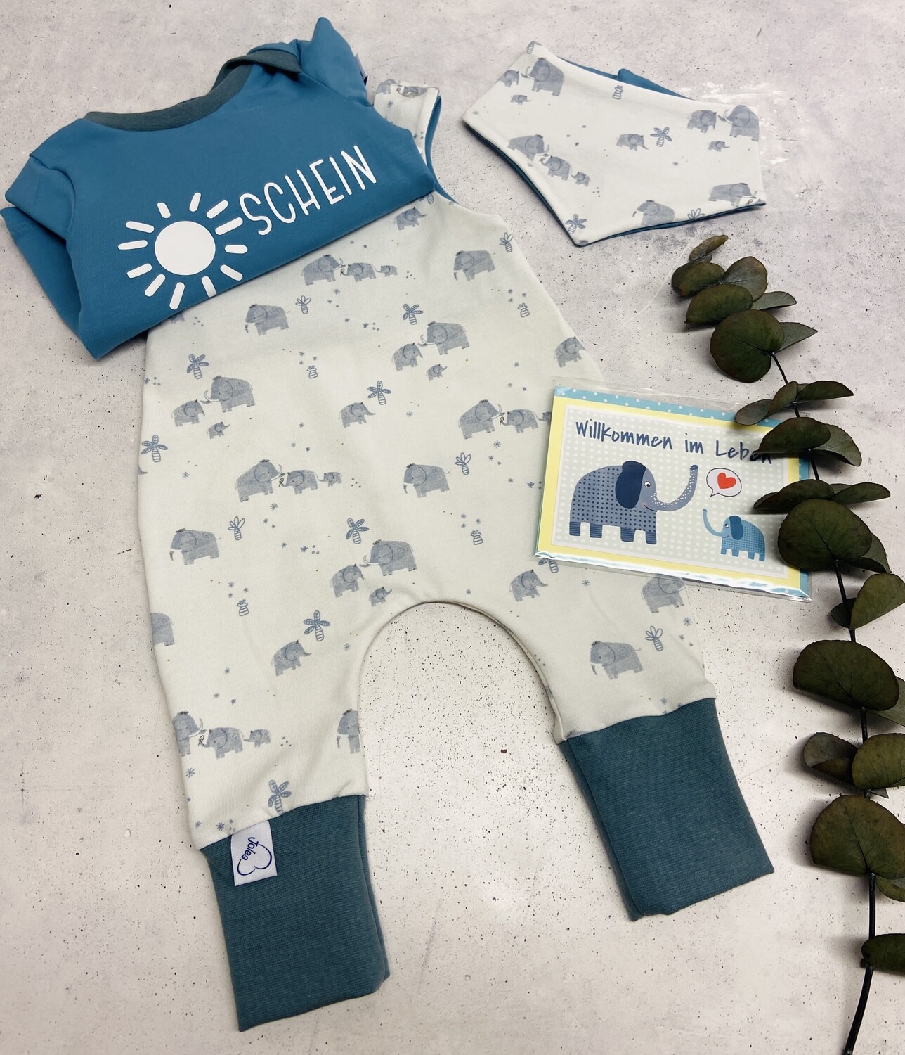 Sofortkauf Strampler, Babyspieler Elefant Gr. 62