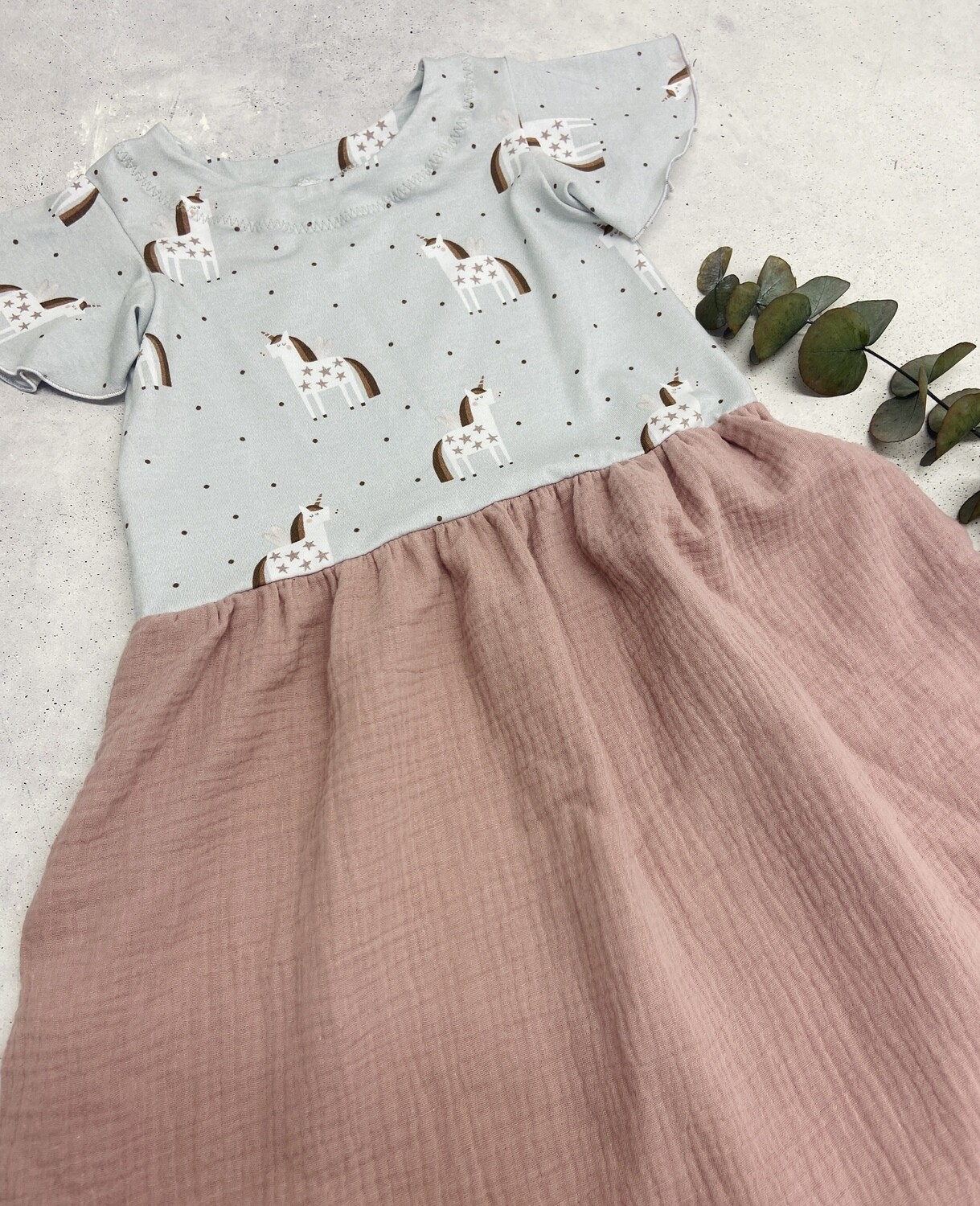 Kleid Einhorn / Einhörner Gr. 74 - Gr. 164