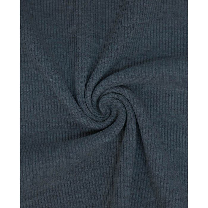 Ripp Jersey Blau meliert