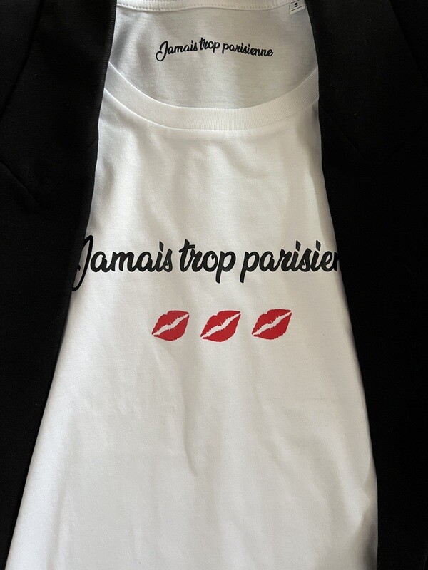 Le t-shirt blanc &quot;Kiss&quot;