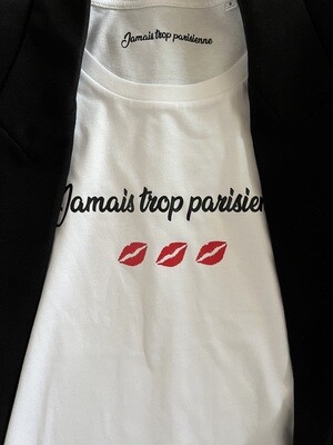 Le t-shirt blanc &quot;Kiss&quot;