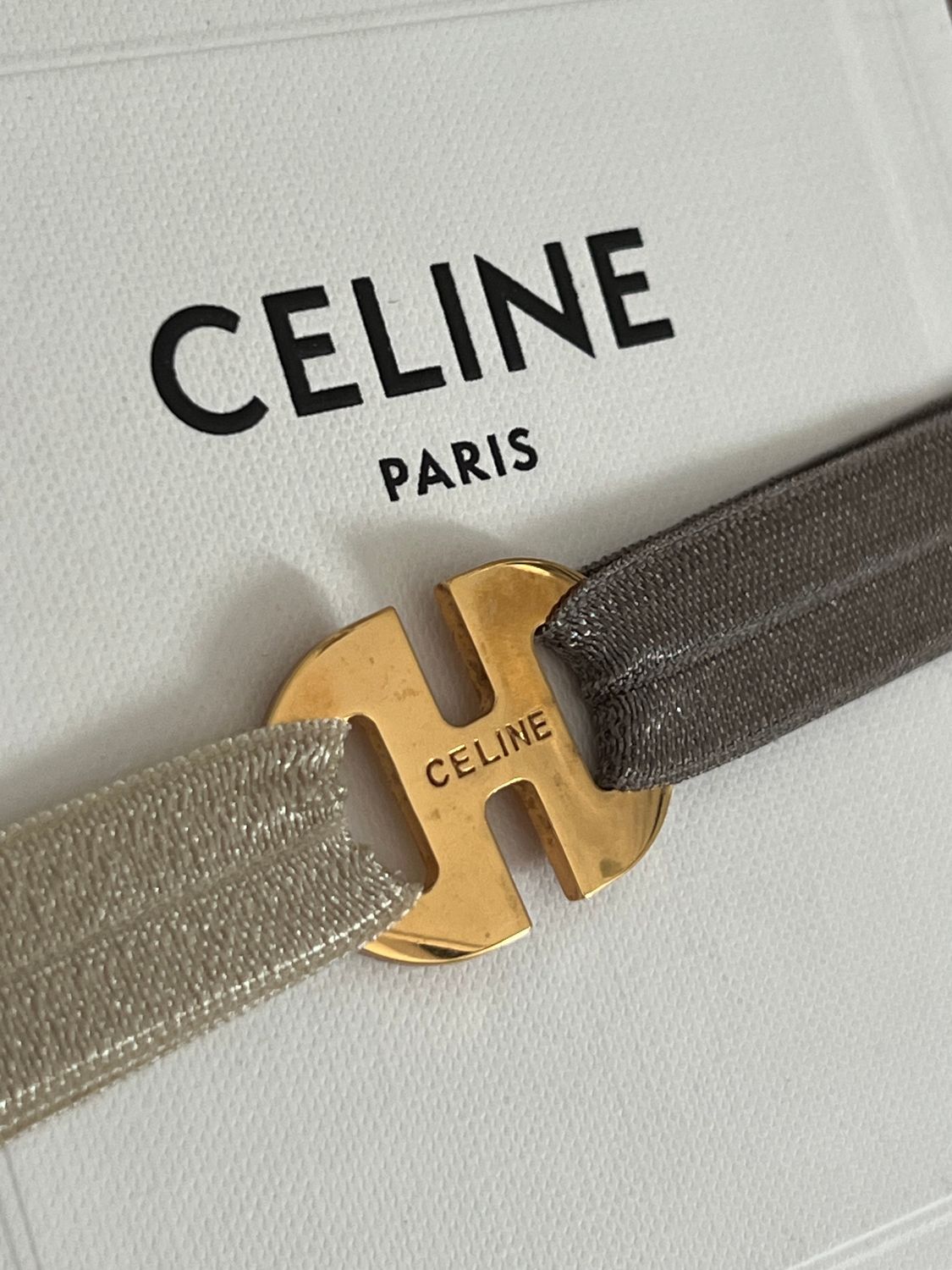 Bracelet Céline ruban satiné élastique