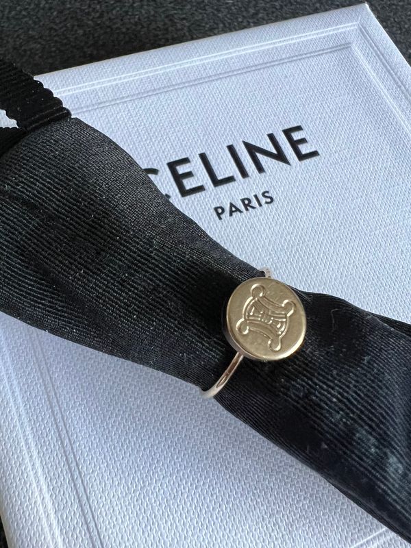 Bague upcyclée « la Tiny » Céline gold filled