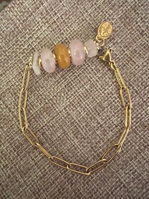 Bracelet Victoria quartz rose