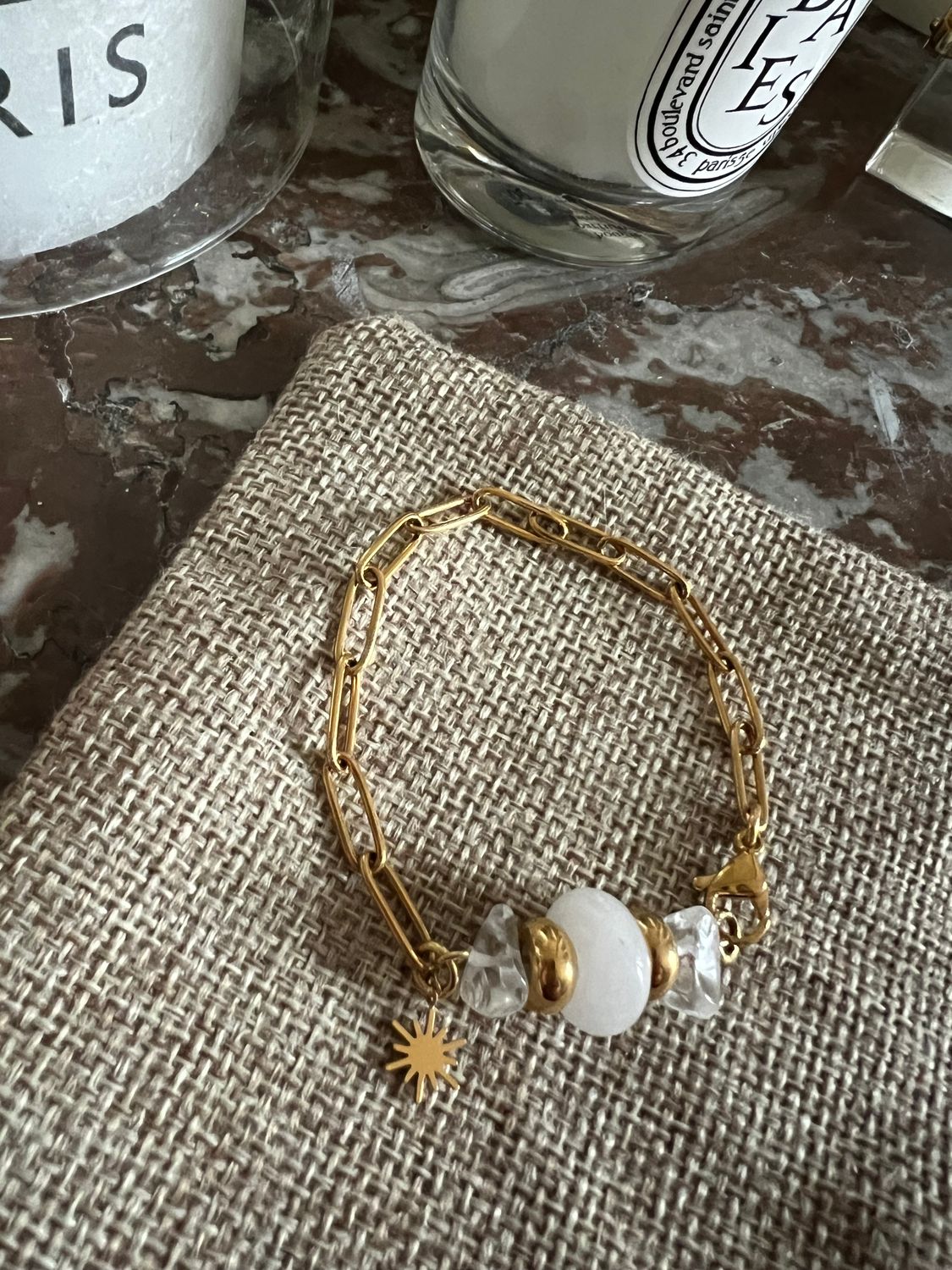 Bracelet Victoria jade blanc