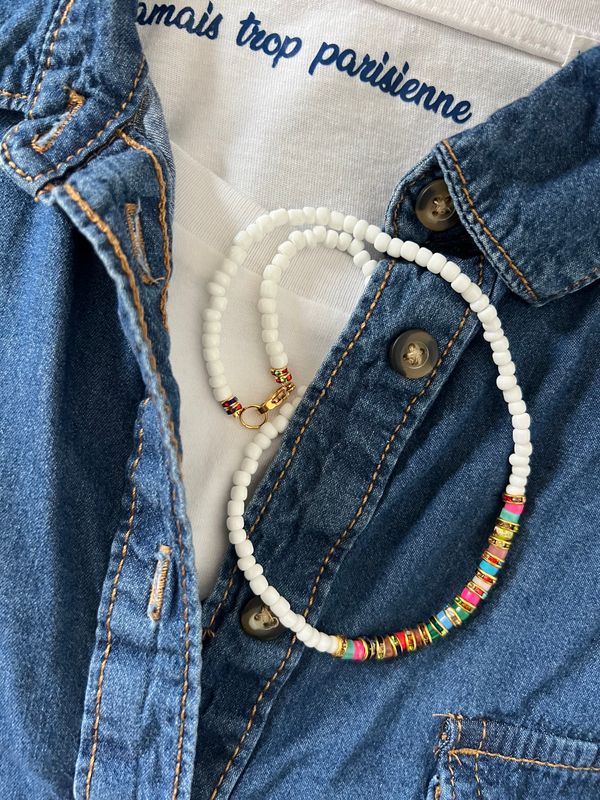 Collier Bali blanc
