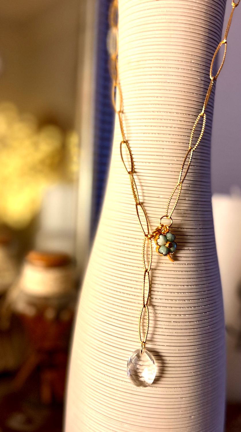 Collier Jeanne Crystal &amp; Amazonite