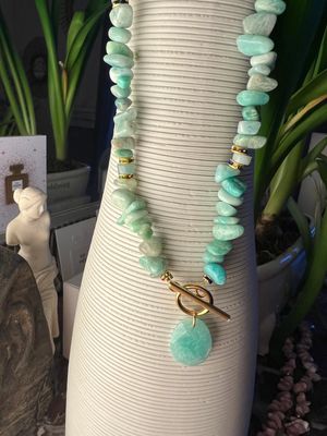Collier chips Amazonite