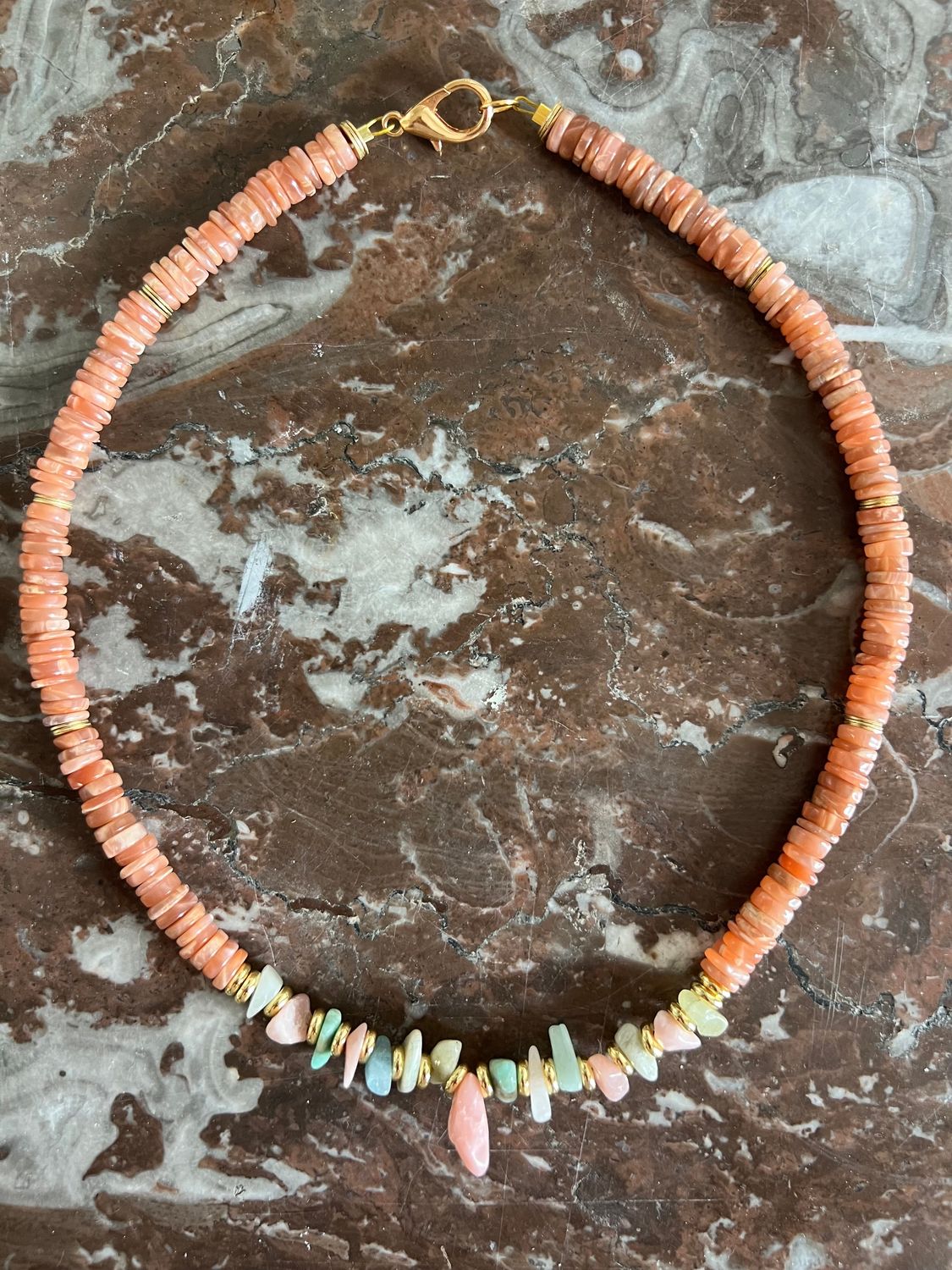 Collier Portofino peach