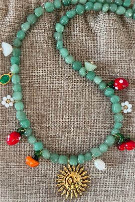 Collier aventurine et breloques
