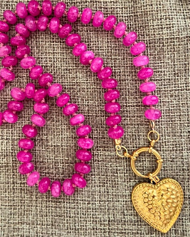 Collier Côme fuchsia