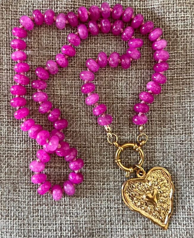 Collier Côme fuchsia