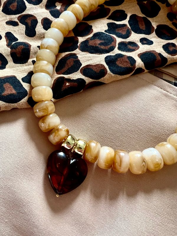 Collier Loulou beige