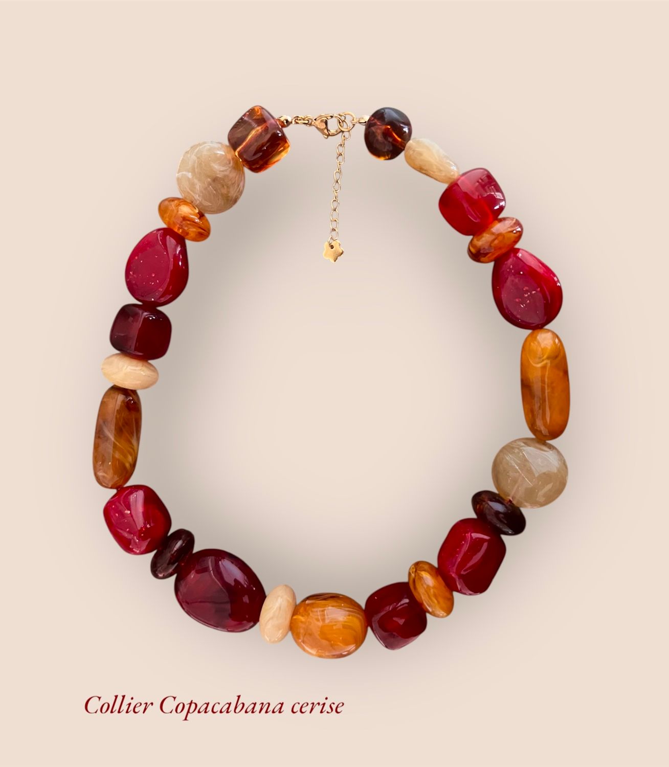 Collier Copacabana cerise