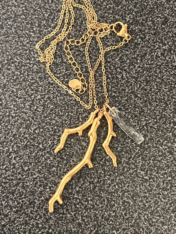 Collier Cristal corail