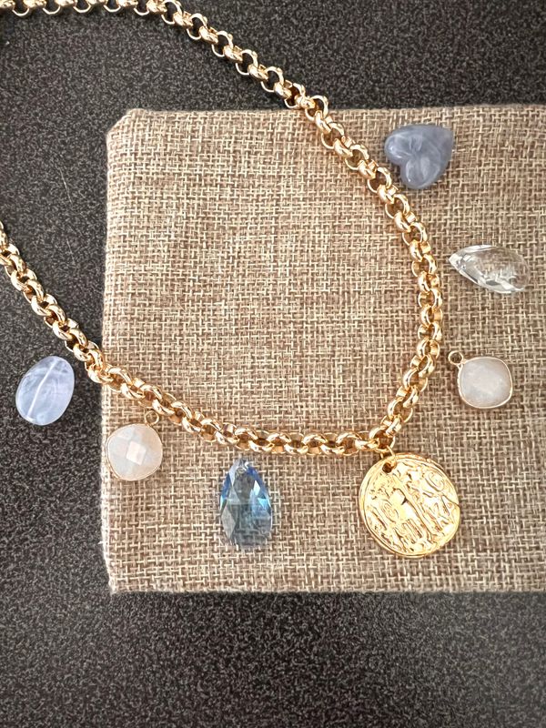 Collier Hope bleu gris