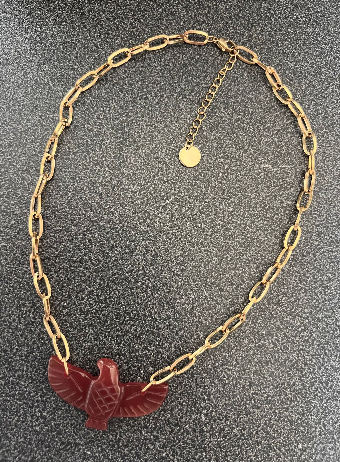 Collier Águila Agate rouge