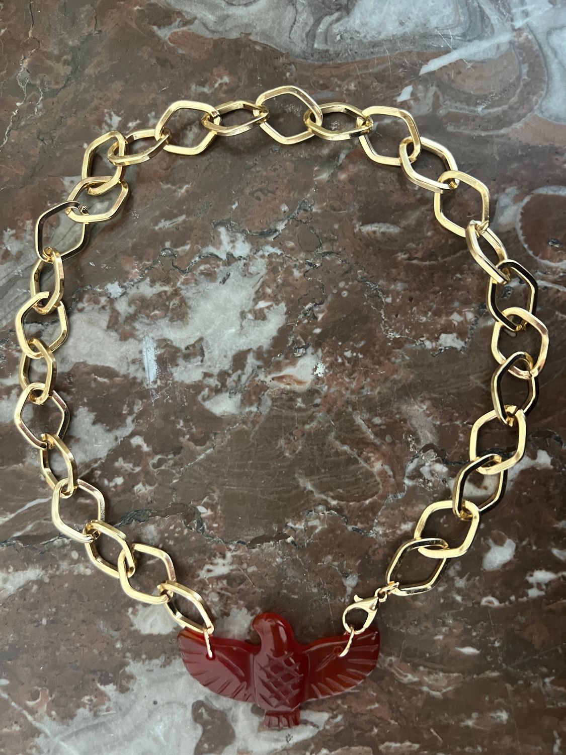 Collier Águila Agate rouge
