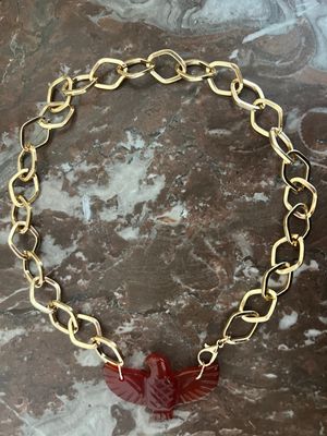 Collier Águila Agate rouge