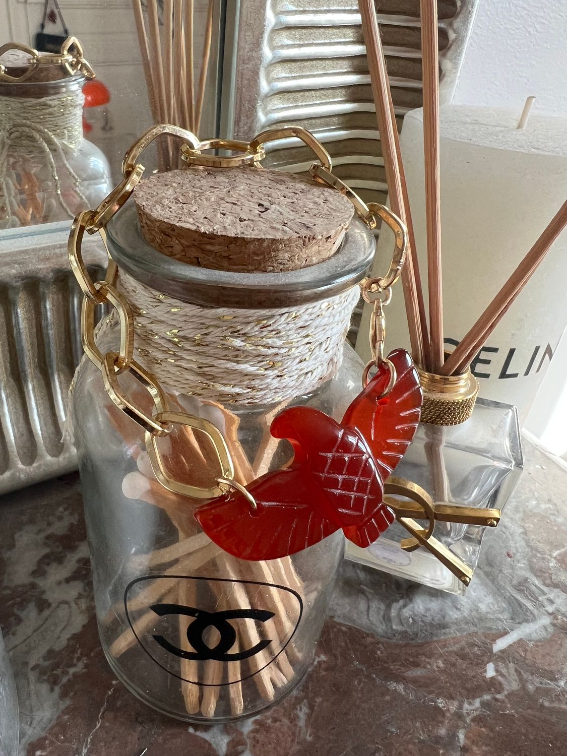 Bracelet Águila Agate rouge