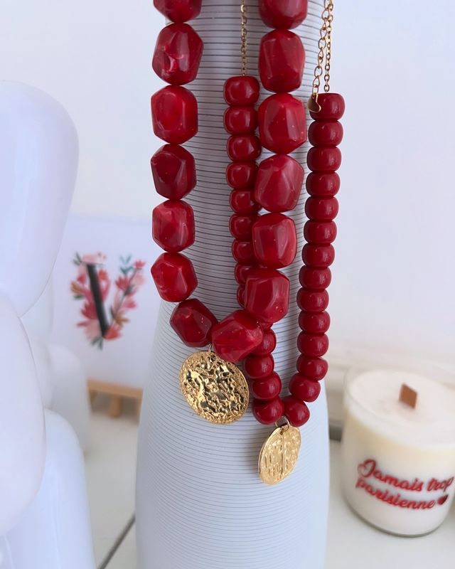 Collier Paris cerise