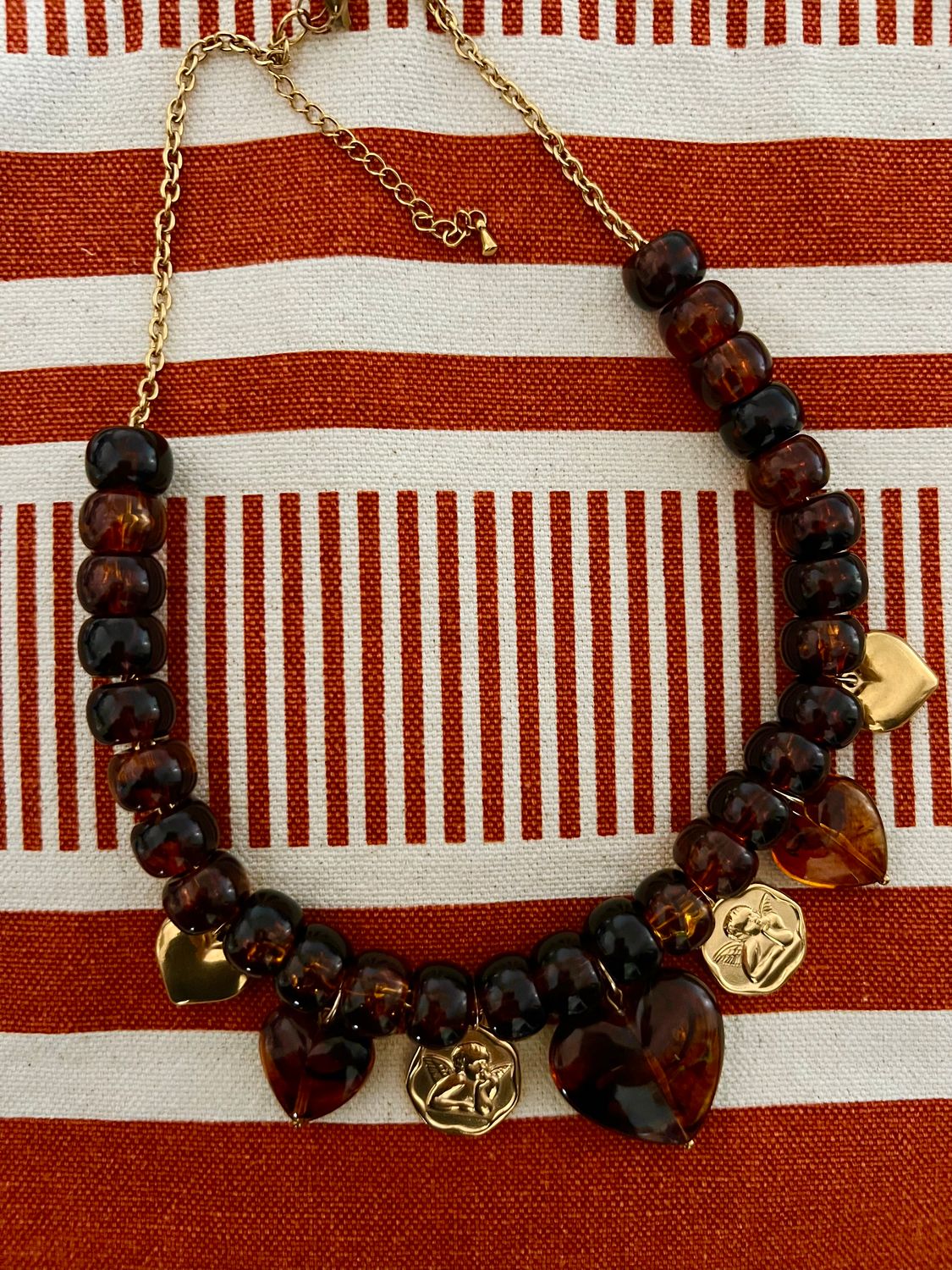 Collier Loulou choco &amp; charms