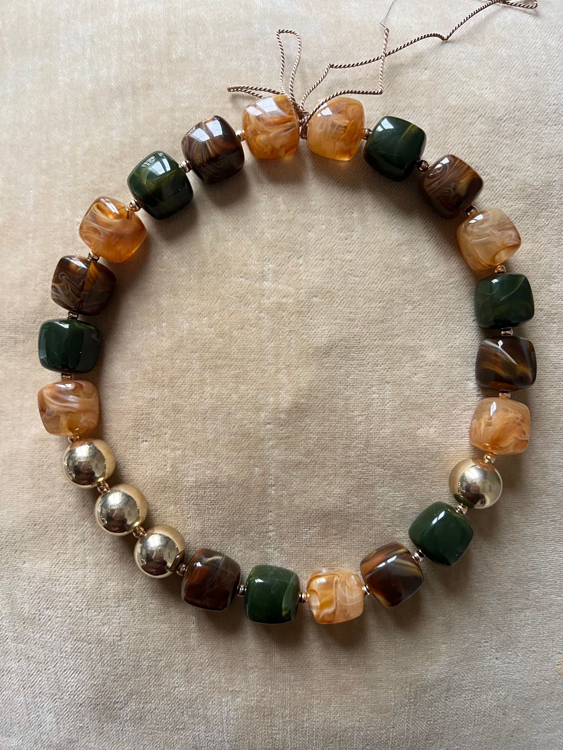 Collier Amalfi trio kaki